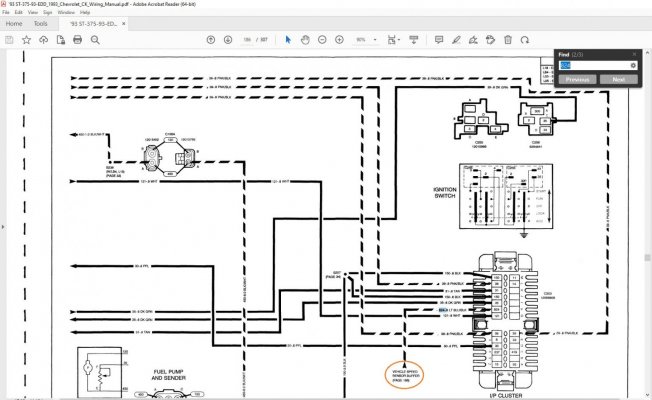 '93 Circuit 824 detail at instrument cluster inputs (circled) - '93 ST-375-93-EDD_1993_Chevrol...jpg
