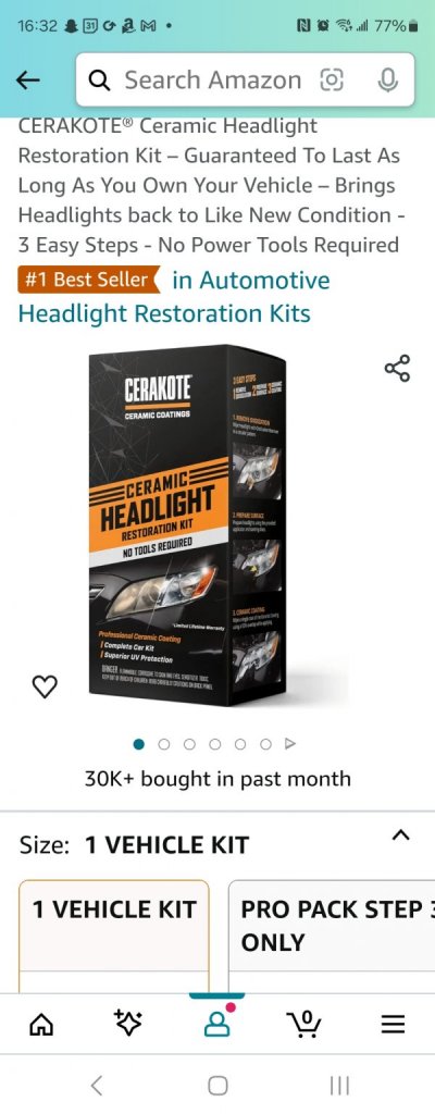 Cerakote Ceramics Headlight Restoration Kit - Last as Long as You Own Your  Vehicle - Brings Headlights back to Like New Condition - 3 Easy Steps - No  Power Tools Required 