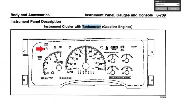 '99 -'00 Instrument cluster (ALT warning light arrow) -- 99 Chevrolet & GMC CK Truck SM - Vol....jpg