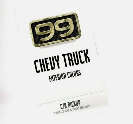 1999 Chevy CK PickUp Truck Paint Color Chip Chart Sample Brochure 1500,2500, (1of2)  eBay.jpg