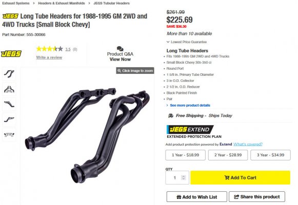 Long Tube Headers for 1988-1995 GM 2WD and 4WD Trucks [Small Block Chevy] - JEGS.jpg
